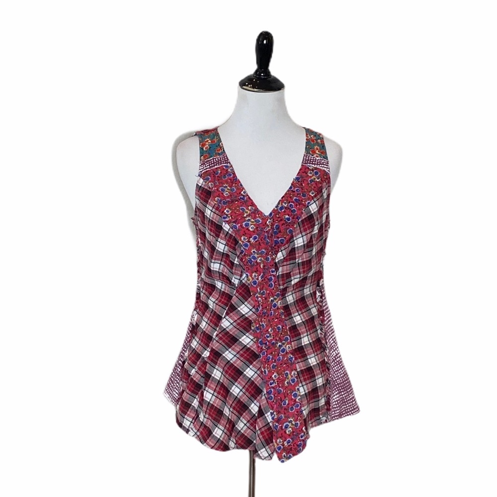 Anthropologie One September Rose Farm Top Size Small
